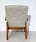 Mid-Century Modern Armlehnstühle aus Holz & Stoff, 1960er, 2er Set 6