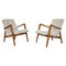 Mid-Century Modern Armchairs in Wood and Fabric, 1960s, Set of 2 1