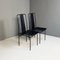 Italian Modern Black Chairs attributed to Adalberto del Lago for Misura Emme, 1980s, Set of 2 4