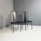 Italian Modern Black Chairs attributed to Adalberto del Lago for Misura Emme, 1980s, Set of 2 2