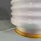 Italian Space Age Table or Floor Lamp in Opaline Glass with Yellow Metal Base, 1970s 5