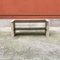 Italian Modern Travertine and Smoked Glass Console, 1970s, Image 3