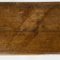 Italienischer Holztisch mit 2 Schubladen, Messinggriff und gewellten Beinen, 1700er 10