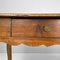 Italian Wooden Table with 2 Drawers, Brass Handle and Wavy Legs, 1700s 15