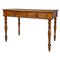 Italian Wooden Table with 2 Drawers and Turned Legs, 1800s, Image 1