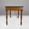 Italian Wooden Table with 2 Drawers and Turned Legs, 1800s, Image 3