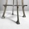 Italian Brutalist High Stools in Aluminum and Black Leather, 1940s, Set of 2, Image 15