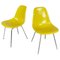 Chaises Shell Jaunes, États-Unis attribuées à Charles & Ray Eames pour Herman Miller, 1970s, Set de 2 1