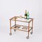 Mid-Century Italian Bar Cart in Walnut and Glass attributed to Cesare Lacca for Cesare Lacca, Italy, 1960s 5