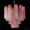 Pink Alabaster Murano Glass Tronchi Chandeliers, 1980s, Set of 2, Image 16