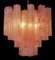 Pink Alabaster Murano Glass Tronchi Chandeliers, 1980s, Set of 2 7