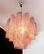 Lámparas de araña Tronchi de alabastro rosa de cristal de Murano, años 80. Juego de 3, Imagen 6