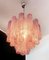 Pink Alabaster Murano Glass Tronchi Chandeliers, 1980s, Set of 3 6