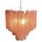 Pink Alabaster Murano Glass Tronchi Chandeliers, 1980s, Set of 3 3