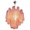 Lámpara de araña Tronchi de alabastro rosa de cristal de Murano, años 80, Imagen 7