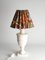 Lámpara de mesa neoclásica florentina en blanco con relieve de hoja, Italia, Imagen 7