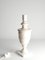 Neoclassical White Florentine Alabaster Table Lamp with Leaf Relief, Italy, Image 9