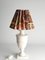 Lámpara de mesa neoclásica florentina en blanco con relieve de hoja, Italia, Imagen 6