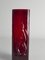 Swedish Red Devil Triangular Glass Vase by Christer Sjögren for Lindshammar, 1960s 12