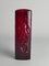 Swedish Red Devil Triangular Glass Vase by Christer Sjögren for Lindshammar, 1960s 3