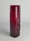 Swedish Red Devil Triangular Glass Vase by Christer Sjögren for Lindshammar, 1960s, Image 4