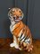 Escultura de tigre de cerámica pintada a mano, años 70, Imagen 1