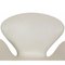 Silla Swan alta de cuero blanco de Arne Jacobsen, Imagen 6