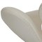 Silla Swan alta de cuero blanco de Arne Jacobsen, Imagen 8
