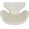Silla Swan alta de cuero blanco de Arne Jacobsen, Imagen 5