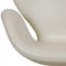 Silla Swan alta de cuero blanco de Arne Jacobsen, Imagen 11