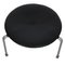 PK-33 Stool in Black Aura Leather from Poul Kjærholm 2