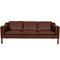 2213 3-Sitzer Sofa mit Bezug aus Mokka Bizon Leder 1