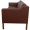 2213 3-Sitzer Sofa mit Bezug aus Mokka Bizon Leder 3