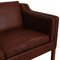 2213 3-Sitzer Sofa mit Bezug aus Mokka Bizon Leder 11