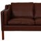 2213 3-Sitzer Sofa mit Bezug aus Mokka Bizon Leder 7