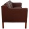 2213 3-Sitzer Sofa mit Bezug aus Mokka Bizon Leder 2