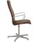 Mittlerer Oxford Stuhl aus grauem Alcantara Stoff von Arne Jacobsen 2