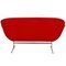 Swan Sofa aus rotem Stoff von Arne Jacobsen 3