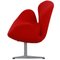 Canapé Swan en Tissu Rouge par Arne Jacobsen 4