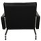 PK-31/1 Lounge Chair in Black Leather by Poul Kjærholm, 1980s 3