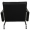PK-31/1 Lounge Chair in Black Leather by Poul Kjærholm, 1980s, Image 3