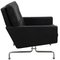 PK-31/1 Lounge Chair in Black Leather by Poul Kjærholm, 1980s, Image 2