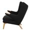 Papa Bear Chair in Dark-Grey Hallingdal Fabric from Hans Wegner, 1980s 5