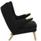 Papa Bear Chair in Dark-Grey Hallingdal Fabric from Hans Wegner, 1980s 2