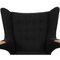 Papa Bear Chair in Dark-Grey Hallingdal Fabric from Hans Wegner, 1980s 6