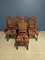 Renaissance Style Dining Set in Solid Walnut, Set of 10 16