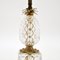 Lámpara de mesa francesa vintage de cristal y latón, años 50, Imagen 6