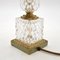 Lámpara de mesa francesa vintage de cristal y latón, años 50, Imagen 8