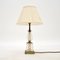 Vintage French Crystal Glass and Brass Table Lamp, 1950s 1