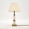 Vintage French Crystal Glass and Brass Table Lamp, 1950s, Image 1
